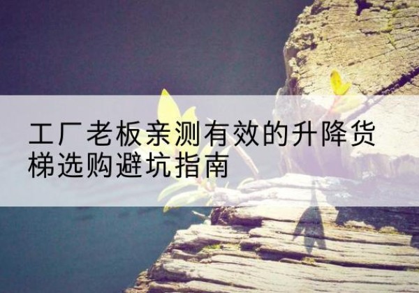 南澳升降货梯怎么选-工厂老板亲测有效的升降货梯选购避坑指南